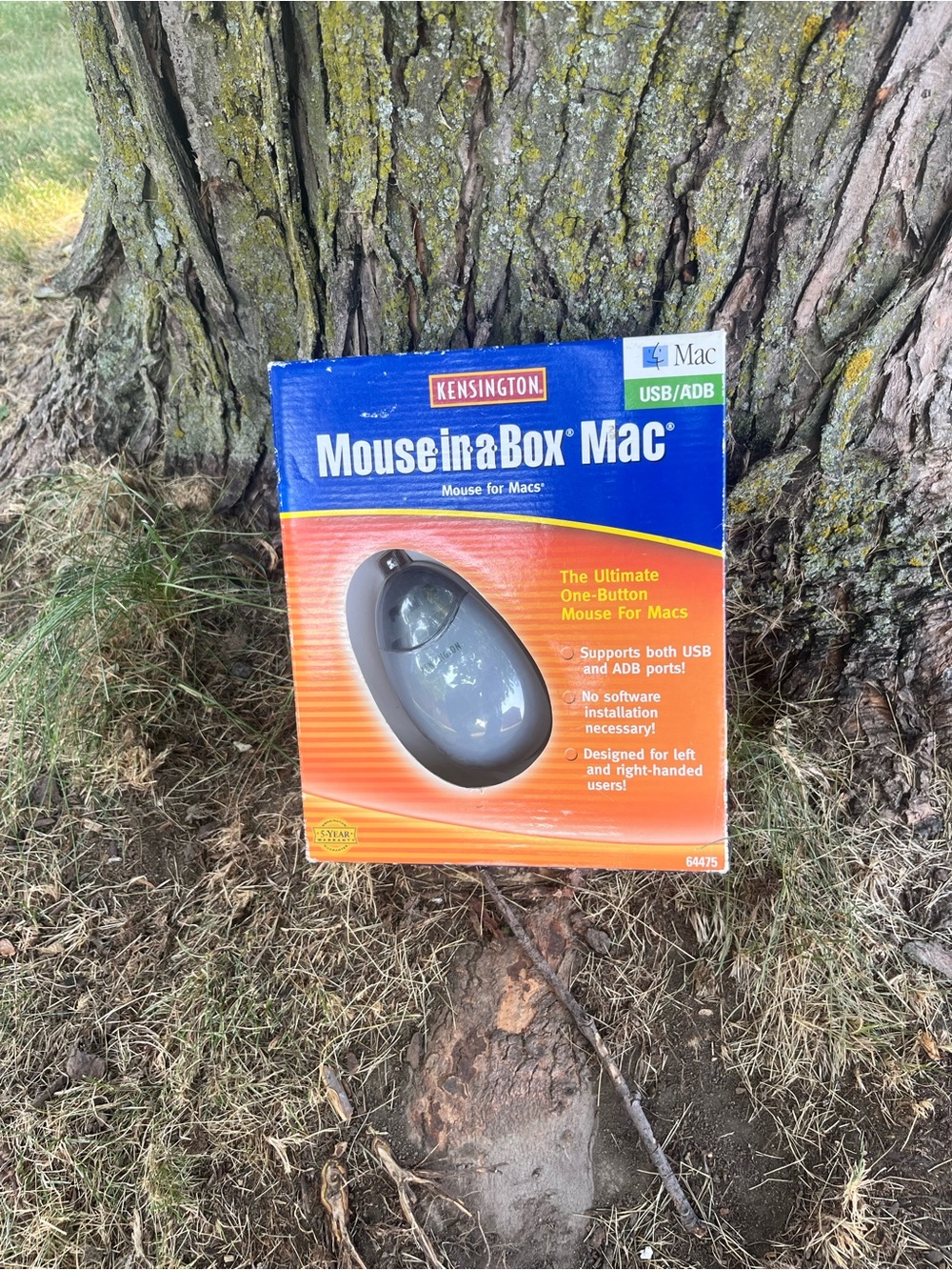 Kensington Mouse-in-a-Box Mac One-Button Mouse - Gray